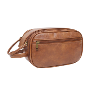 trousse de toilette homme cuir marron