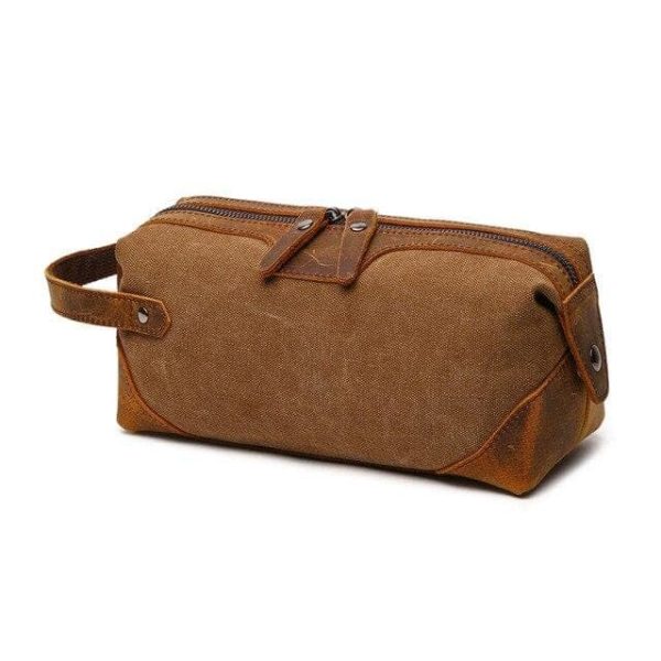 trousse de toilette en cuir classique