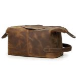trousse de toilette en cuir design pour homme