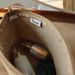 Trousse beauté paille élégante