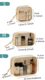 trousses de toilette en trois tailles