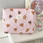 trousse coton oursons roses