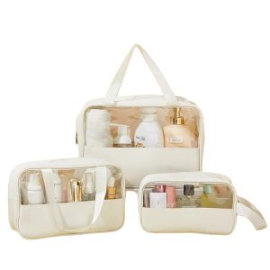 Grande trousse de voyage transparente