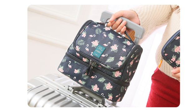 trousse de toilette enfant flamants roses