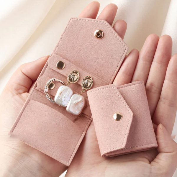 Mini trousse à bijoux élégante en cuir